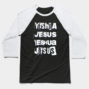 Yeshua Jesus Yeshua Jesus collage (dark background) Baseball T-Shirt